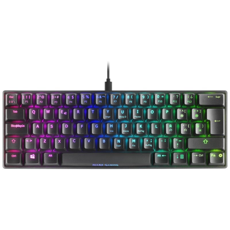 Teclado Mecânico Mars Gaming MKMINIBPT Black RGB